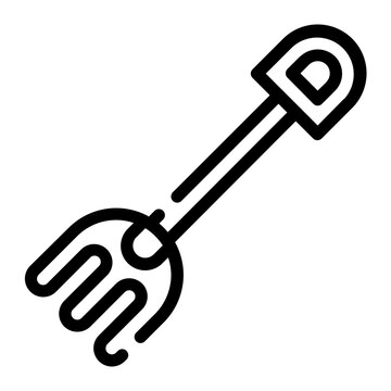 black outline garden fork and shovel clip art preview