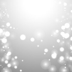 silver background bokeh bling snow flake confetti