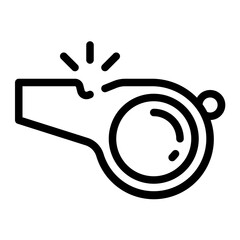 whistle line icon