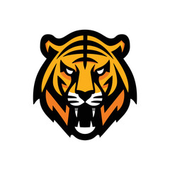 modern angry tiger head vector  logo
