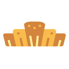 croissant flat icon style