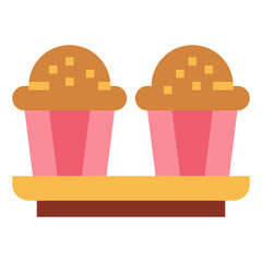 muffin flat icon style