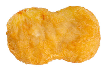 Nugget Fried chicken on white With clipping path, Fried chicken on white PNG File.