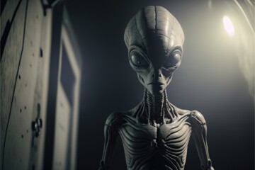 Grey alien made with generative ai