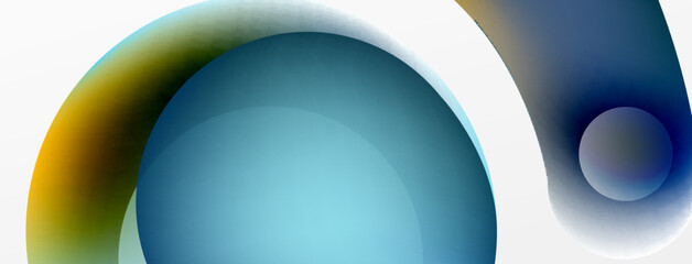 Fluid abstract background, round shapes and circle flowing design for wallpaper, banner, background or landing