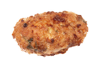 Minced meat cutlets isolated on white