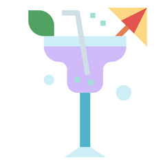 cocktail flat icon style