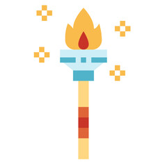 torch flat icon style