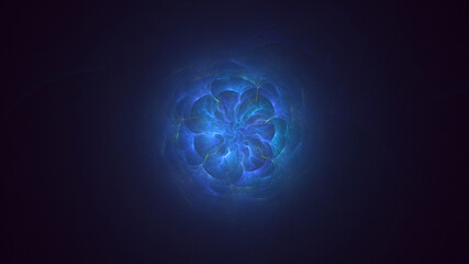 3D rendering abstract round light background