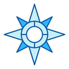 Arrows, compass pointer, compass  - icon, illustration on white background, similar style