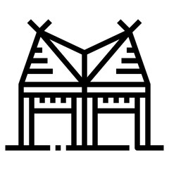 Pavilion line icon style