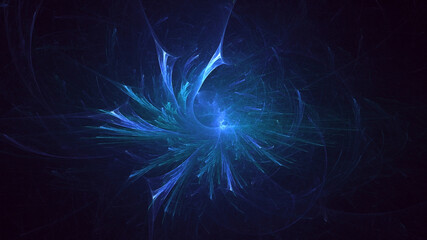 3D rendering abstract colorful fractal light background