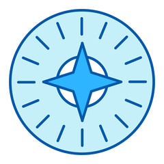 Compass with arrows for navigation  - icon, illustration on white background, similar style