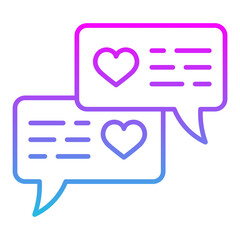 Chat Line Gradient Icon