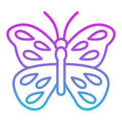 Butterfly Line Gradient Icon