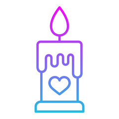 Candle Line Gradient Icon