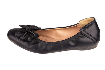 sandals woman color black flower isolated on white background