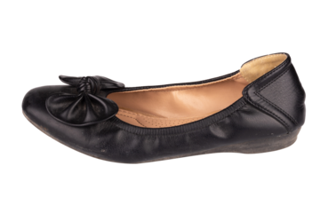 sandals woman color black flower isolated on white background