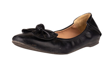 sandals woman color black flower isolated on white background