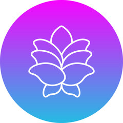 Lotus Gradient Circle Line Inverted Icon