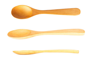 wooden spoon isolated on white background