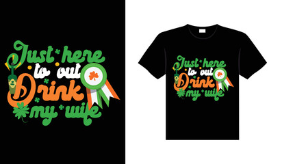 st. patrick's day typography colorful Irish quote vector Lettering t shirt design