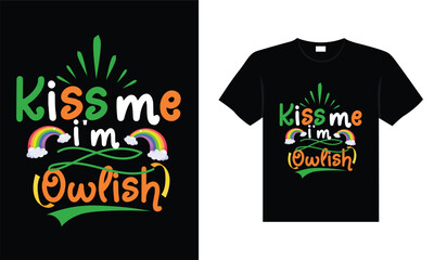 st. patrick's day typography colorful Irish quote vector Lettering t shirt design
