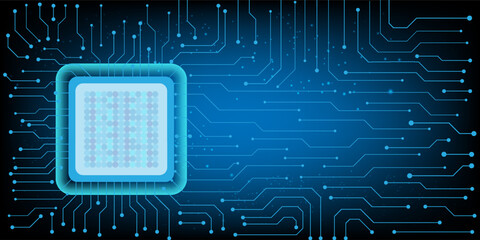 Computer chip Electronic circuit board vector for technology and finance concept and education for future