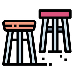 chair filled outline icon style