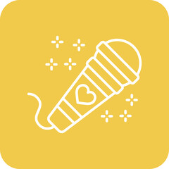 Microphone Multicolor Round Corner Line Inverted Icon