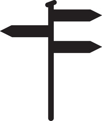 wooden signpost isolated