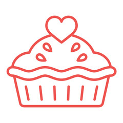 Pie Multicolor Line Icon
