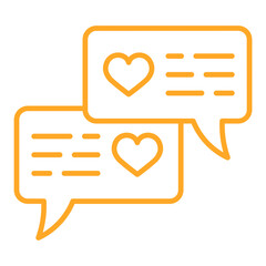 Naklejka premium Chat Multicolor Line Icon