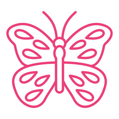 Butterfly Multicolor Line Icon