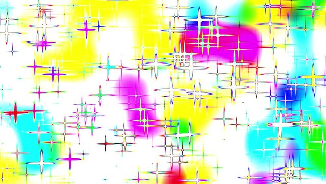 Fast motion glittering in colorful background. 4k resolution 2D backdrop