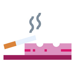 ashtray flat icon style