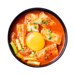 Korean food, Kimchi soup with fofu and egg