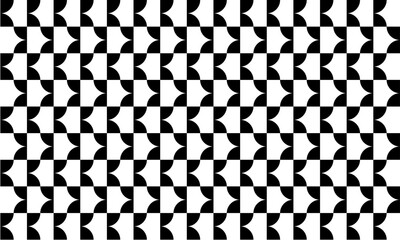 Seamless pattern background geometric with circle cut black and white style. Simple background.