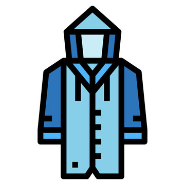 recommend clip art: raincoat filled outline icon style