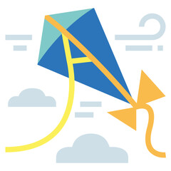 kite flat icon style