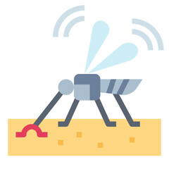 mosquito flat icon style