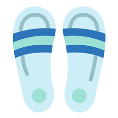 sandals flat icon style