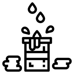 bucket line icon style