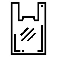 plastic bag line icon style