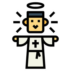 jesus filled outline icon style