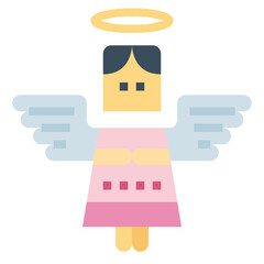 angel flat icon style