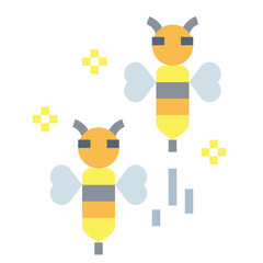 bee flat icon style