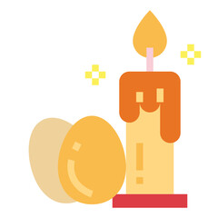 candle flat icon style