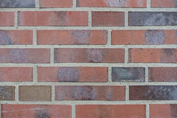 Nahaufnahme einer Klinkermauer