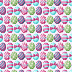 Fototapeta na wymiar Easter seamless pattern with egg. vector illustration perfect for textile, fabric or wrapping paper.